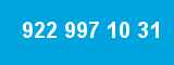 922 997 10 31